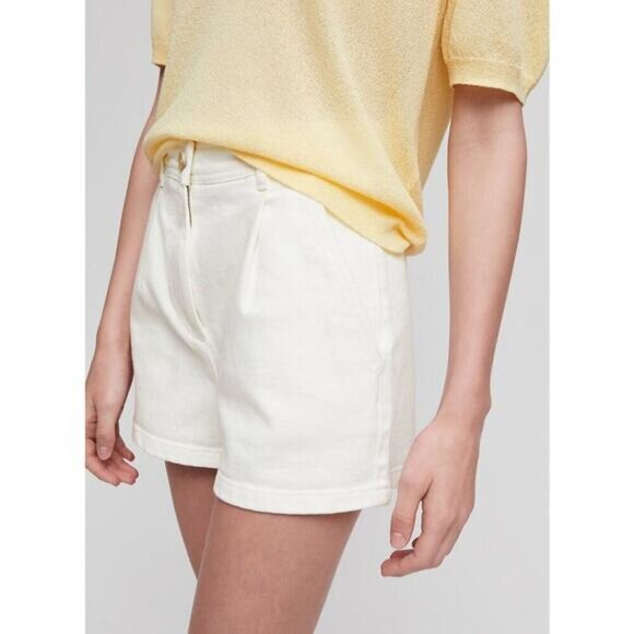 WILFRED FREE Aritzia Kelly High Rise Twill Tailored Short Sz 6 Red - Picture 4 of 8